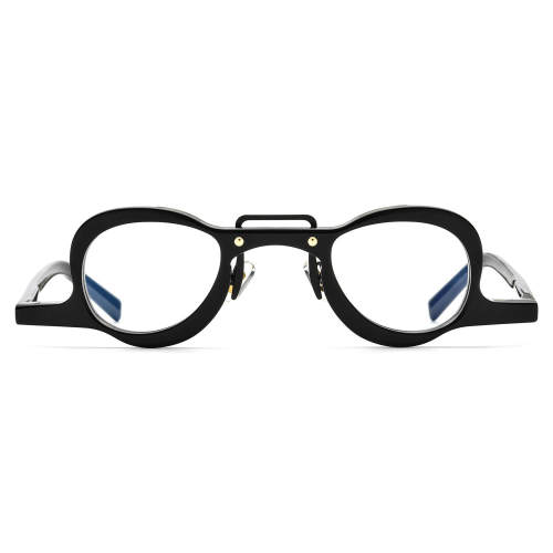 Round Acetate Glasses LE3010 - Black