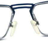 Titanium Reading Glasses LE0687 – Blue & Silver Browline Design