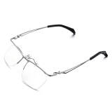 Browline Spectacles LE0534 – Hypoallergenic Silver Titanium Flip-Up Design