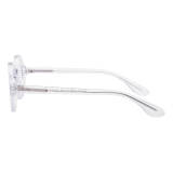 Clear Round Glasses LE0702 – Hypoallergenic Acetate Design for Durability and Comfort