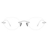 Cool Glasses LE0613 – Hypoallergenic Silver Titanium Rimless Design