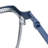 Titanium Reading Glasses LE0687 – Blue & Silver Browline Design