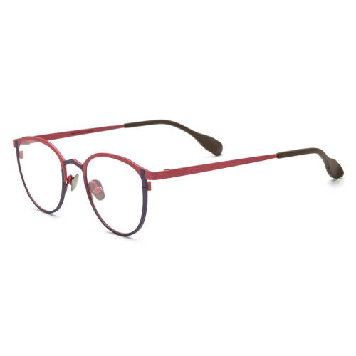 Yellow Glasses LE0612 – Hypoallergenic Frosted Yellow & Black Round Titanium Design