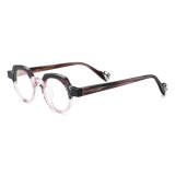 Olet Optical pink eyeglass frames LE0644 featuring lightweight acetate construction, geometric frame design with pink color.


