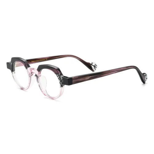 Pink Eyeglass Frames LE0644 – Hypoallergenic Acetate Geometric Design for Style and Comfort