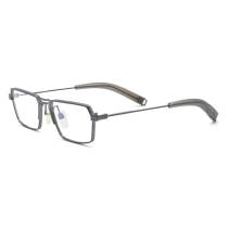 Titanium Prescription Glasses LE0687 – Gunmetal Browline Design