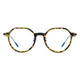 Geometric Glasses LE0697 – Hypoallergenic Titanium Tortoise Shell Design for Durability and Comfort