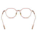 Clear Pink Glasses Frames LE0697 – Hypoallergenic Titanium Geometric Design