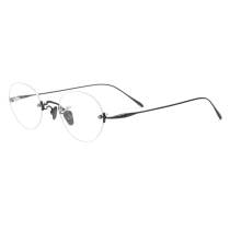 Black Frames Glasses LE0613 – Hypoallergenic Titanium Rimless Design