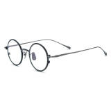 Large Round Eyeglasses LE0699 – Hypoallergenic Titanium Design in Black & Gunmetal