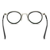 Silver Eyeglasses LE0518 – Hypoallergenic Metal Round Design with Silver Frame & Black Temples