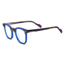 Round Glasses LE0718 – Matte Blue Acetate Design Round Glasses LE0718 – Matte Blue Acetate Design
