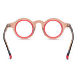 Brown Round Glasses LE0727 – Hypoallergenic Matte Brown Acetate Design