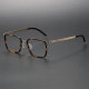 Square Glasses for Women LE1079 - TortoiseShell and Gold Titanium Frames