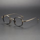 Black and Gold Glasses Frames - Titanium Geometric Eyewear, Hypoallergenic LE1060