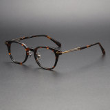 Round Prescription Glasses LE1083 - TortoiseShell & Bronze Acetate Frames