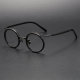Black Glasses Frame LE1068 - Titanium Round Gunmetal Glasses