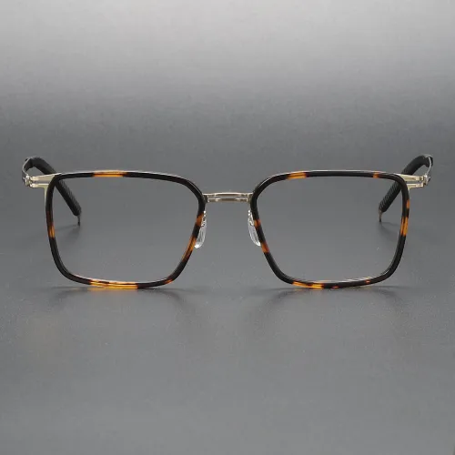 Square Glasses for Women LE1079 - TortoiseShell and Gold Titanium Frames