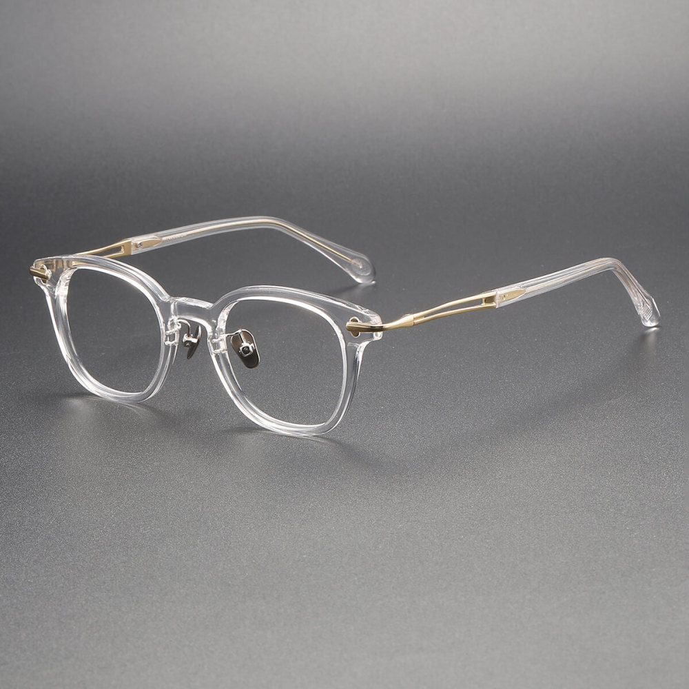 Clear Reading Glasses LE1083 Clear Gold Round Frames