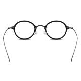 Glasses Black Frame LE0563 - Stylish Titanium Round Glasses