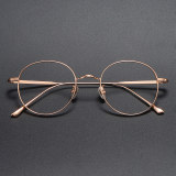 Round Titanium Glasses LE1119_Rose Gold