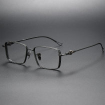 Rectangle Titanium Glasses LE1130_Matte Gunmetal