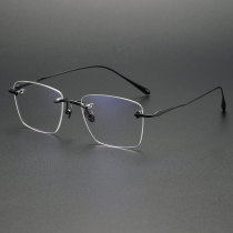 Rimless Titanium Glasses LE1113_Black