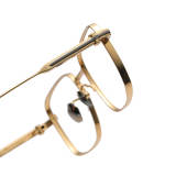 Square Titanium Glasses LE1110_Gold