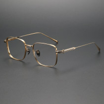 Square Titanium Glasses LE1110_Gold