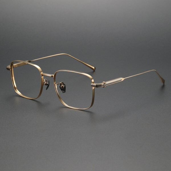 Square Titanium Glasses LE1110_Gold