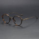 Round Titanium Glasses LE1117_Tortoise & Bronze