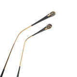 Browline Titanium Glasses LE1111_Black & Gold