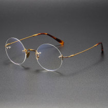 Rimless Titanium Glasses LE1114_Gold