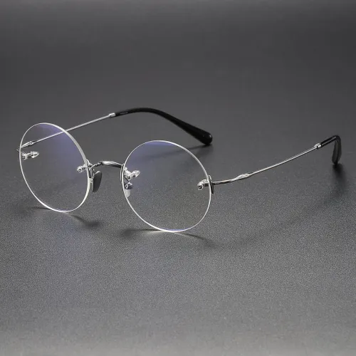 Rimless Titanium Glasses LE1114_Silver