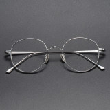 Round Titanium Glasses LE1119_Silver