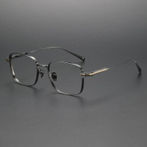 Square Titanium Glasses LE1110_Gunmetal