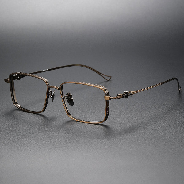 Rectangle Titanium Glasses LE1130_Bronze