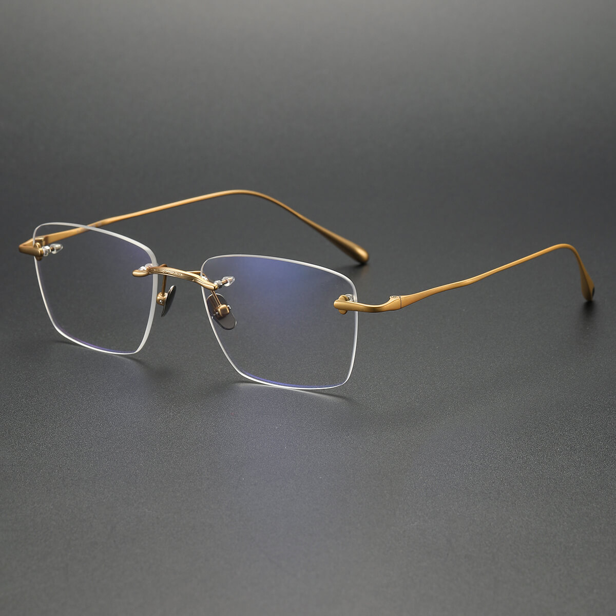 US$ 45.29 - Rimless Titanium Glasses LE1113_Gold - m