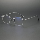 Rimless Titanium Glasses LE1113_Silver