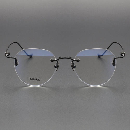 Rimless Titanium Glasses LE1125_Black