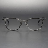 Browline Titanium Glasses LE1131_Gray Tortoise & Gunmetal