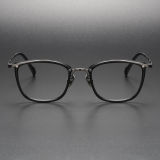 Browline Titanium Glasses LE1131_Black & Gunmetal