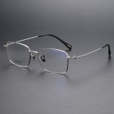 Rectangle Titanium Glasses LE1135_Silver
