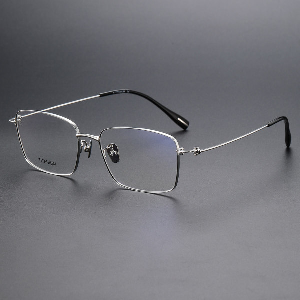 Rectangle Titanium Glasses LE1135_Silver