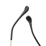 Round Titanium Glasses LE1134_Black Gold