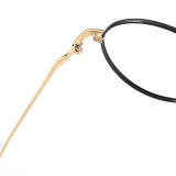 Round Titanium Glasses LE1134_Black Gold