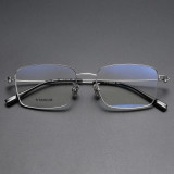 Rectangle Titanium Glasses LE1135_Silver
