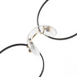 Round Titanium Glasses LE1134_Black Gold