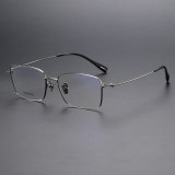 Rectangle Titanium Glasses LE1135_Gunmetal