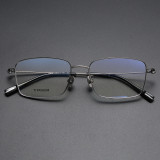 Rectangle Titanium Glasses LE1135_Gunmetal
